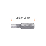 Estuche con 5 Puntas Hexagonales de 4 mm Largo 1', Expert