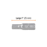 Estuche con 5 Puntas Hexagonales de 5 mm Largo 1', Expert