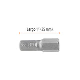 Estuche con 5 Puntas Hexagonales de 8 mm Largo 1', Expert