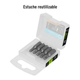 Estuche con 5 Puntas Hexagonales de 5/32 mm Largo 1', Expert