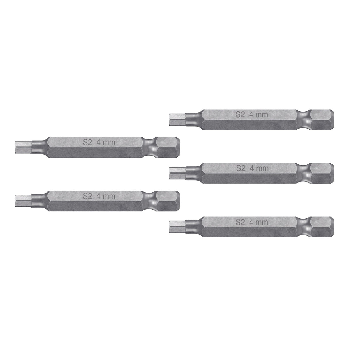 Estuche con 5 Puntas Hexagonales de 4 mm Largo 2', Expert