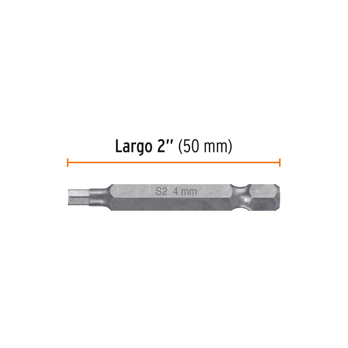 Estuche con 5 Puntas Hexagonales de 4 mm Largo 2', Expert