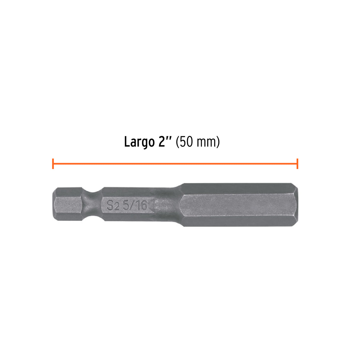 Estuche con 5 Puntas Hexagonales de 5/16 mm Largo 2', Expert