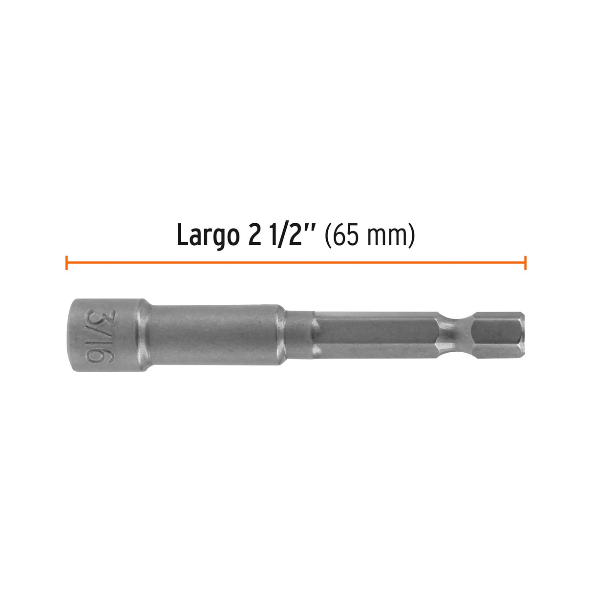 Estuche con 5 Dados Magnéticos de 3/16' Largo 2-1/2', Expert