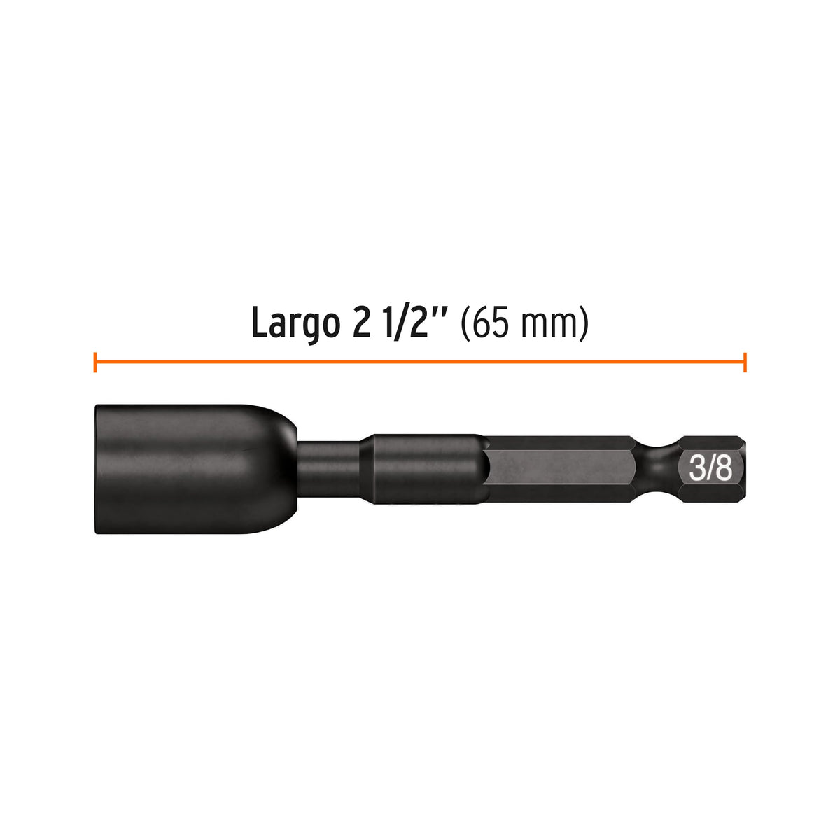 Estuche con 4 Dados Magnéticos de Impacto 3/8' Largo 2-1/2'