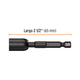 Estuche con 4 Dados Magnéticos de Impacto 3/8' Largo 2-1/2'