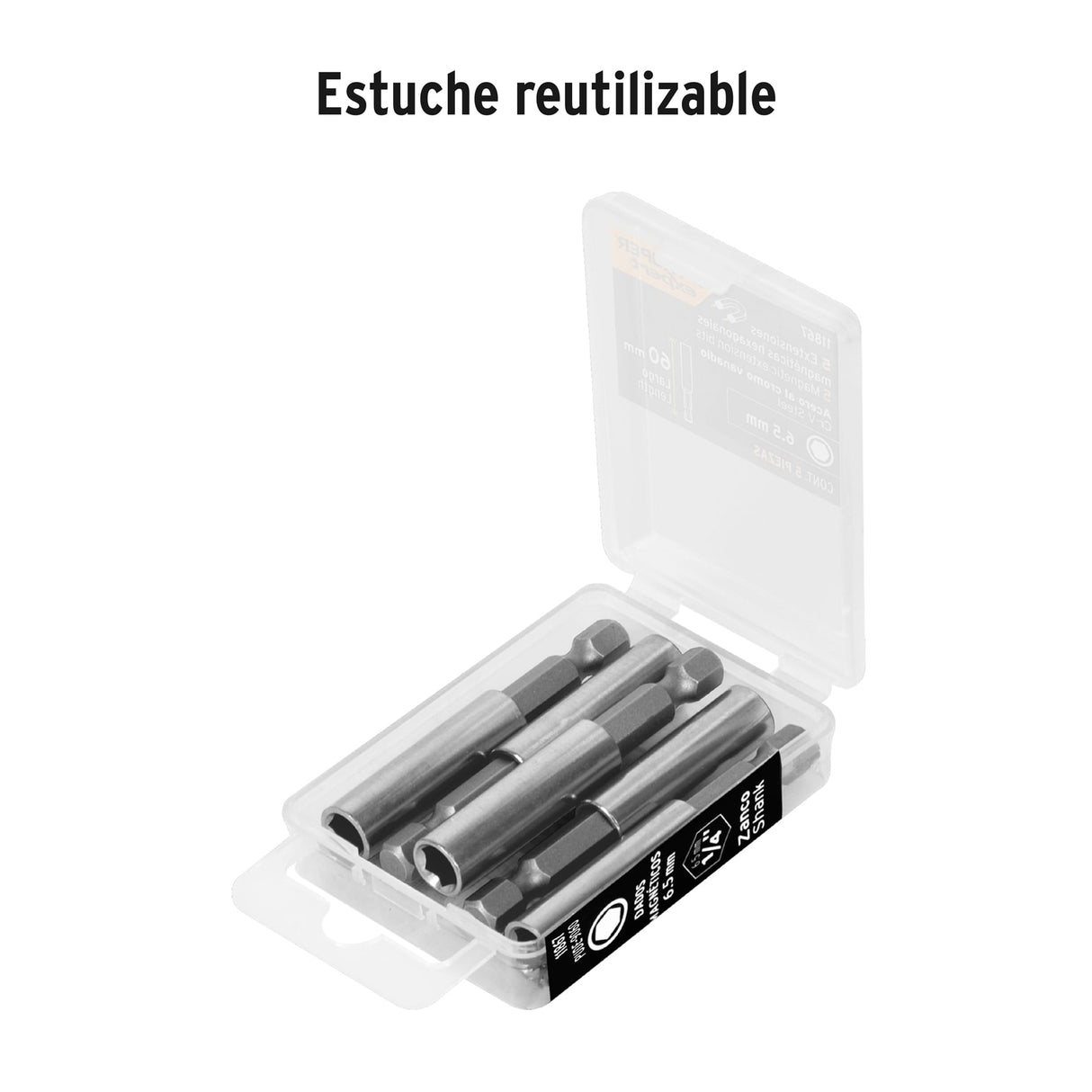 Estuche con 5 Extensiones de 60 mm, Magnéticas, Expert