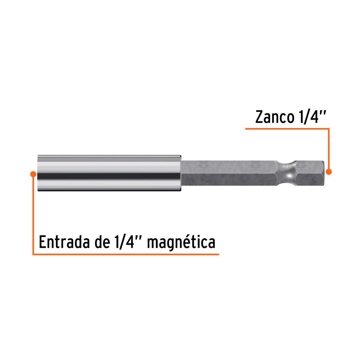 Estuche con 5 Extensiones de 70 mm, Magnéticas, Expert