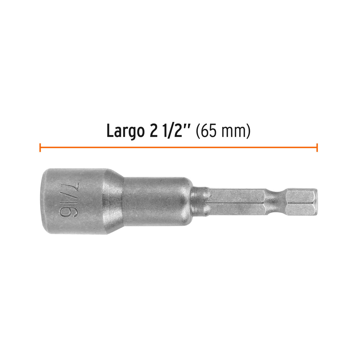 Estuche con 5 Dados Magnéticos de 7/16' Largo 2-1/2', Expert