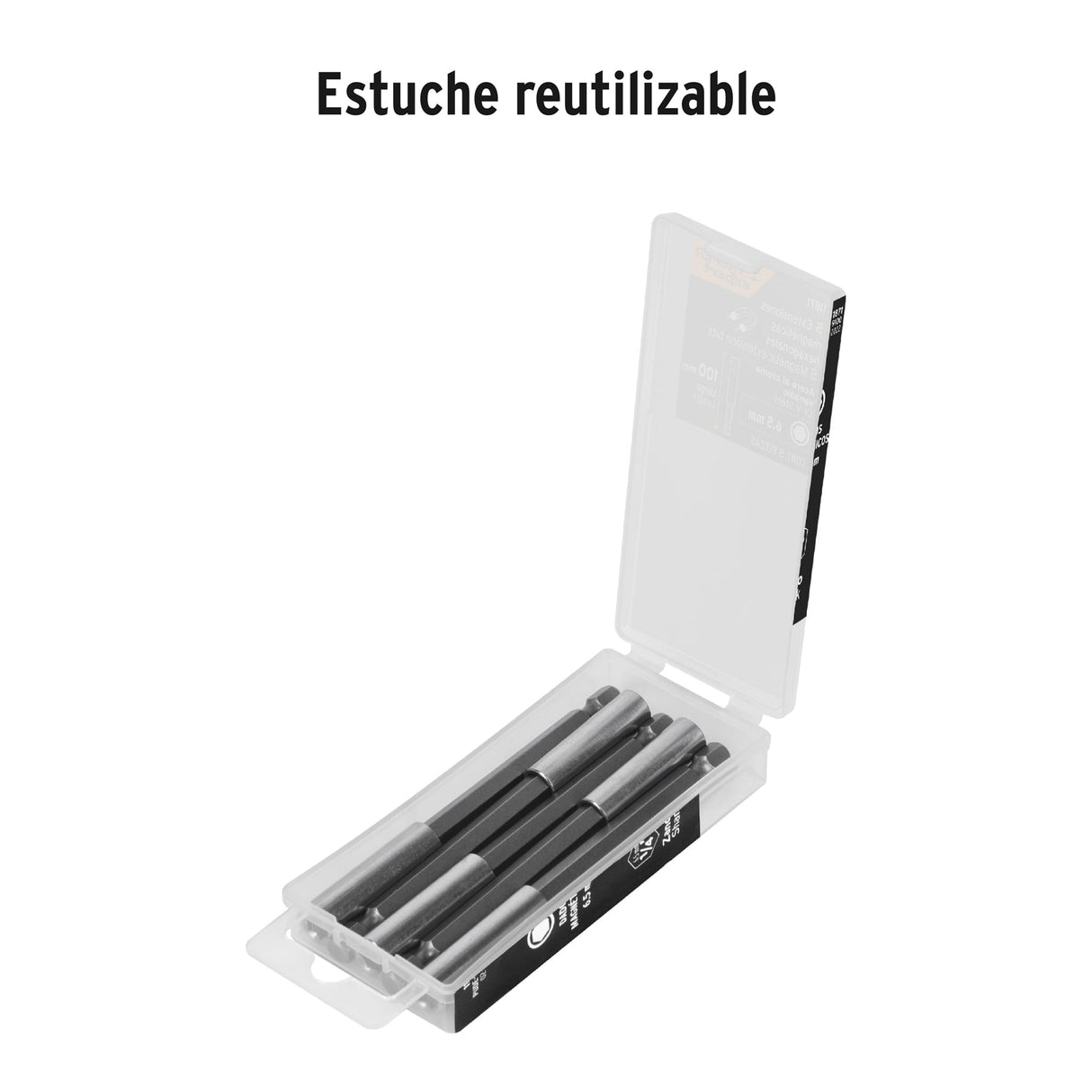 Estuche con 5 Extensiones de 100 mm, Magnéticas, Expert