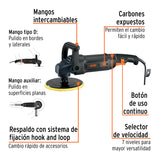 Pulidora Rotativa 7', 1200 W, Truper Industrial