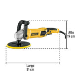 Pulidora Rotativa 7', 1200 W, con Accesorios, Pretul
