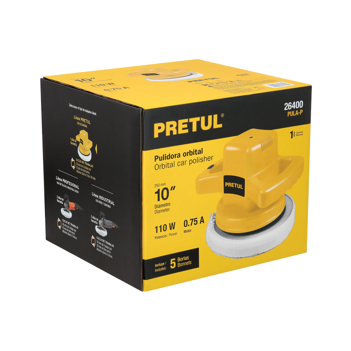 Pulidora Roto-orbital 10', 110 W, Pretul