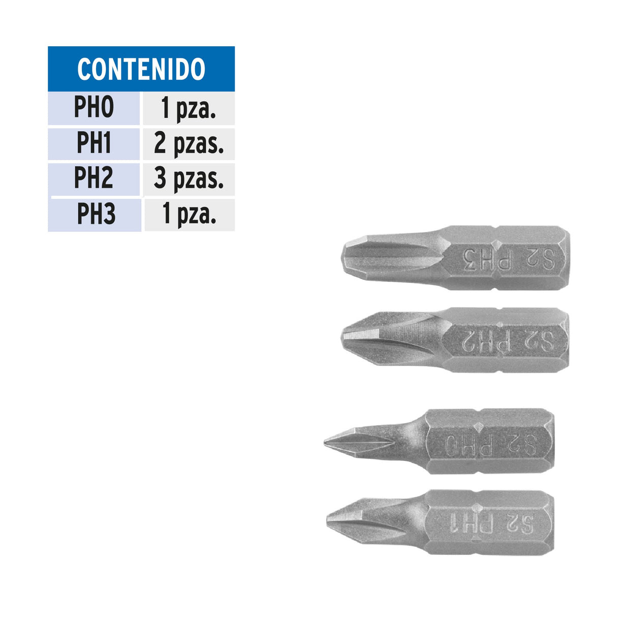 Estuche con 7 Puntas de Cruz Combinadas Largo 1', Expert