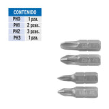 Estuche con 7 Puntas de Cruz Combinadas Largo 1', Expert