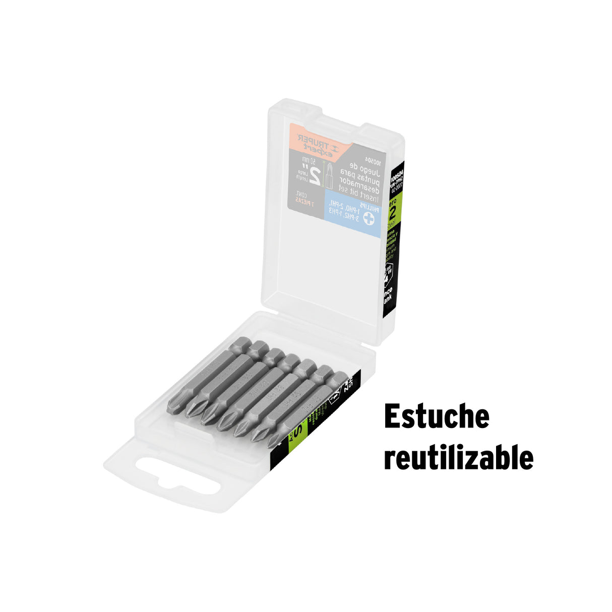 Estuche con 7 Puntas de Cruz Combinadas Largo 2', Expert