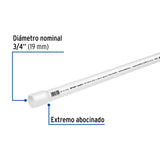 Tubo de 3/4' PVC Hidráulico Rd 26, 3M, 0.5 kg, Foset