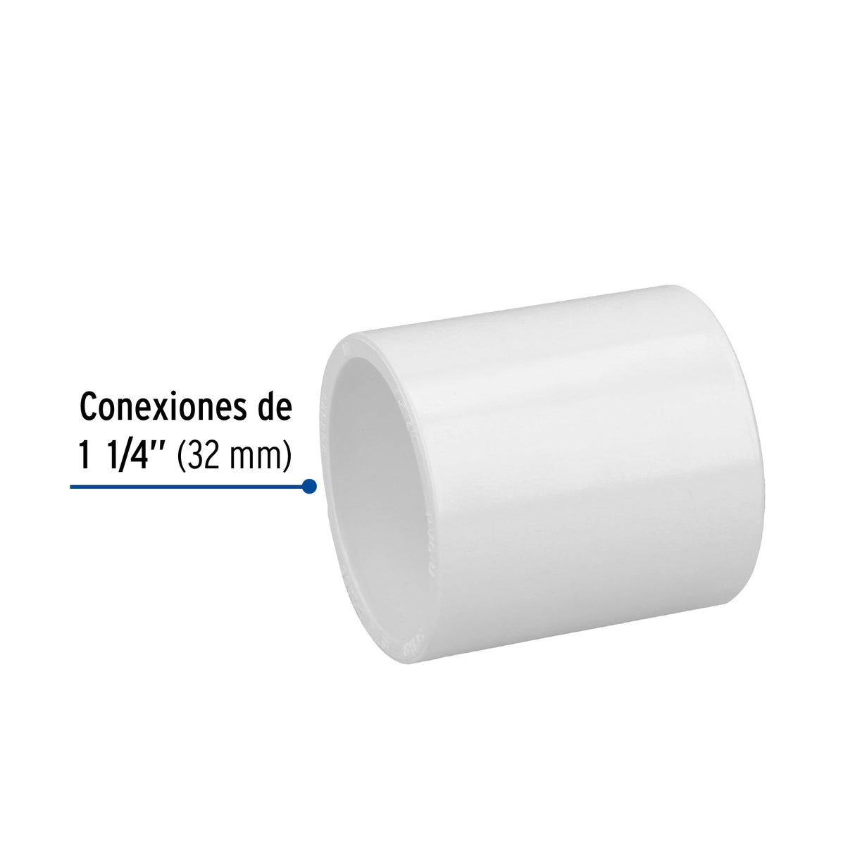 Cople de PVC Cédula 40 de 1-1/4', Foset