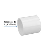 Cople de PVC Cédula 40 de 1-1/4', Foset