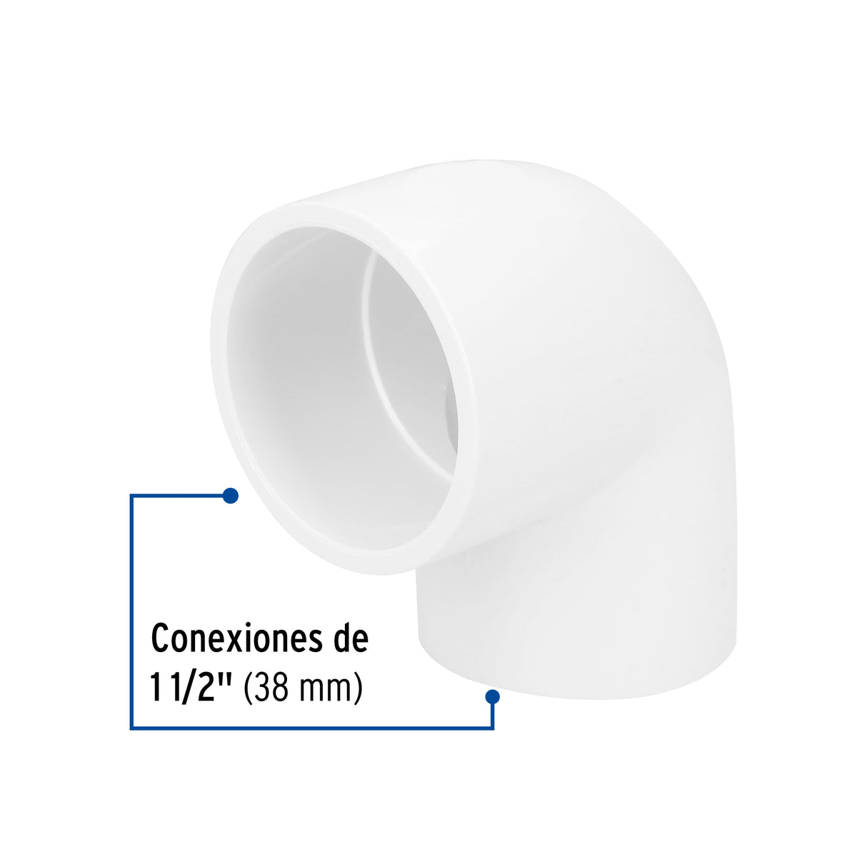 Codo 90° de PVC de 1-1/2', Foset