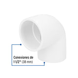 Codo 90° de PVC de 1-1/2', Foset