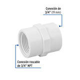 Adaptador Hembra de PVC 3/4', Foset