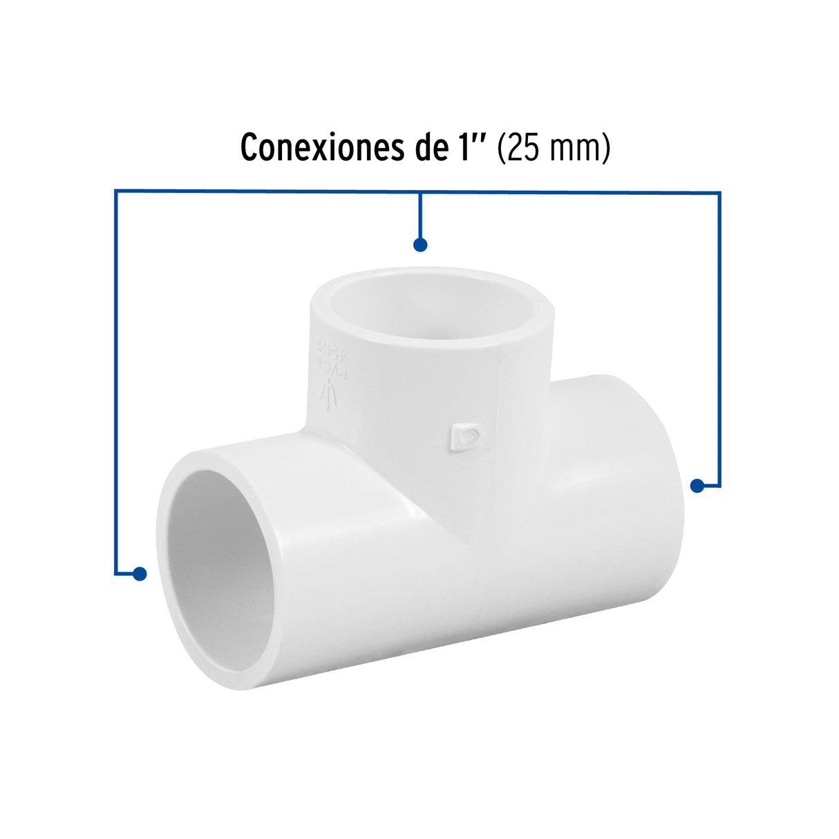 Tee Sencilla de PVC 1', Foset