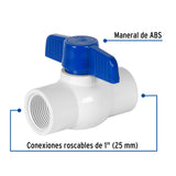 Válvula Esfera de PVC 1' Roscable, Foset