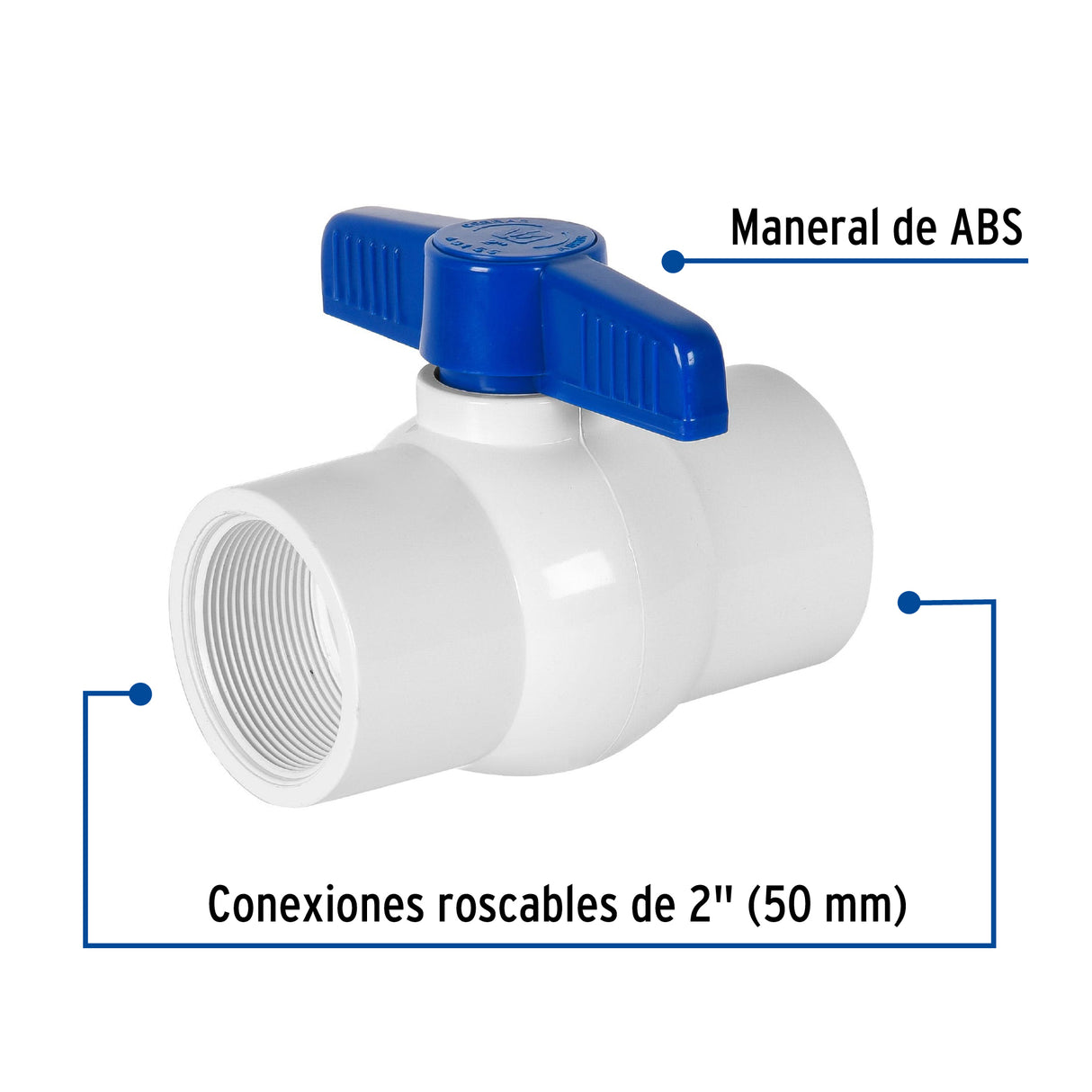 Válvula Esfera de PVC 2' Roscable, Foset