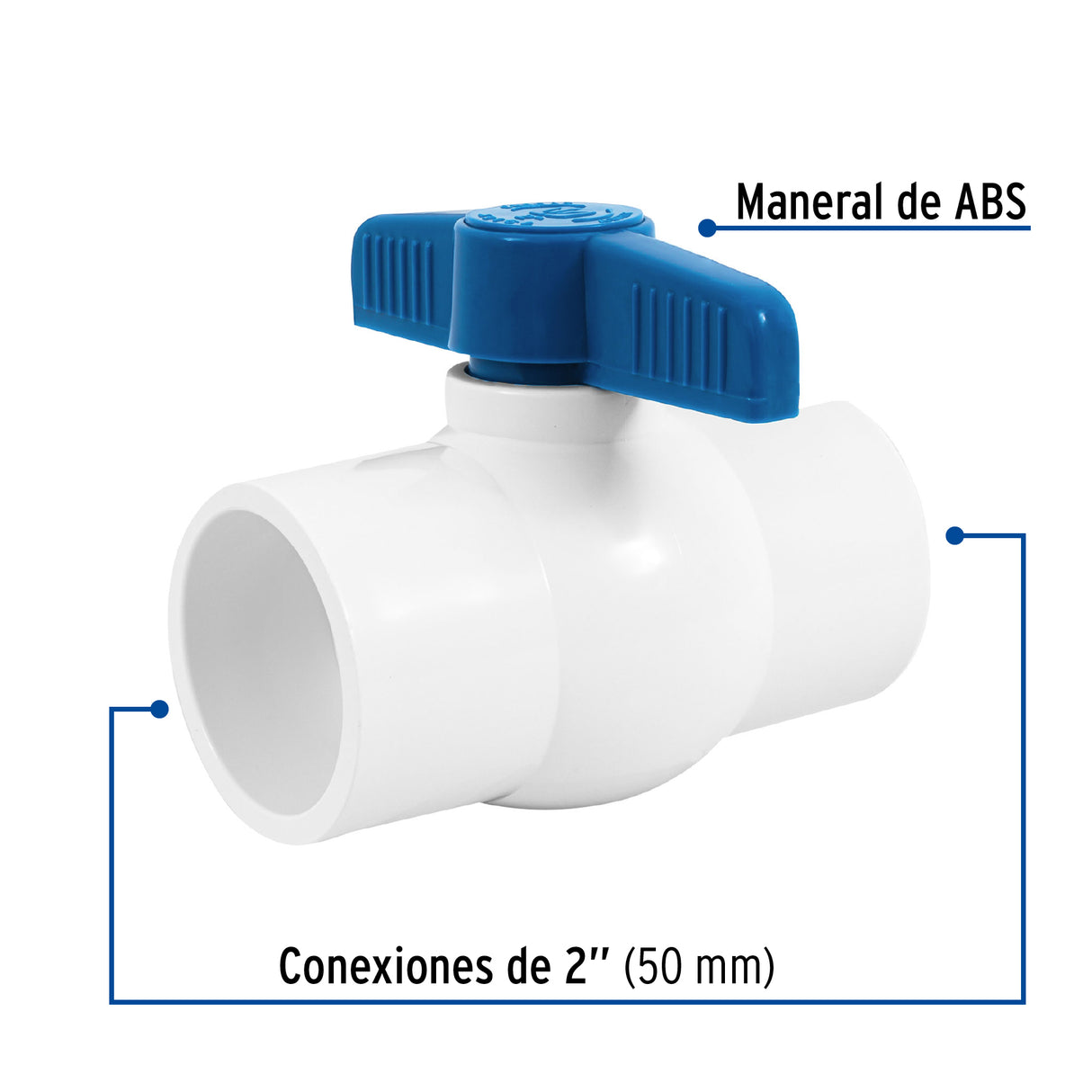 Válvula de Esfera de PVC 2' para Cementar, Foset