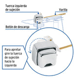 Botón Frontal Plástico Cromado para Wc, Foset