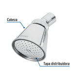 Regadera Redonda 2-3/4', Latón, sin Brazo, Cromo, Aero