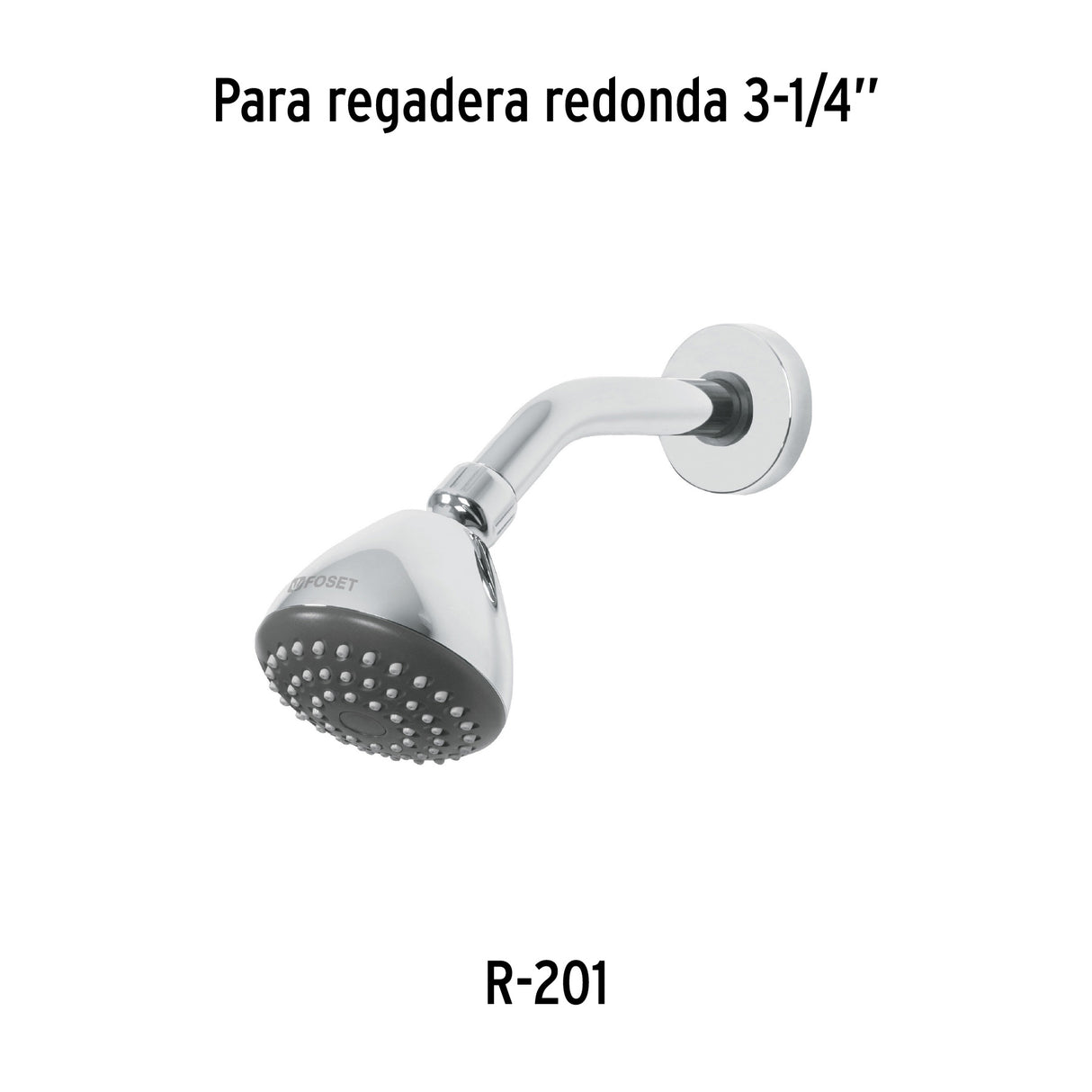 Regadera Redonda 3-1/4', ABS, sin Brazo, Cromo, Aero