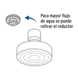 Regadera Cromo 4'con 5 Funciones, sin Brazo, Foset Element