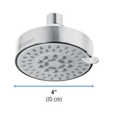 Regadera Cromo 4'con 5 Funciones, sin Brazo, Foset Element