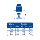 Regadera Cromo 4'con 5 Funciones, con Brazo, Foset Element