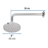 Regadera Cromo 6' Plato Redondo, con Brazo, Foset Element