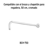 Regadera Plato Cuadrado 10' sin Brazo, Cromo, Foset Riviera