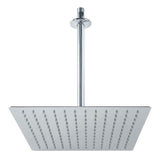 Regadera Plato Cuadrado 12' con Brazo, Cromo, Foset Riviera