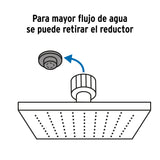 Regadera Plato Cuadrado 12' con Brazo, Negro, Foset Riviera