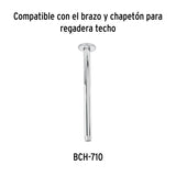 Regadera Plato Cuadrado 12' sin Brazo, Cromo, Foset Riviera