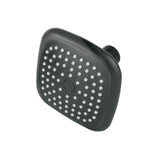 Regadera Cuadrada de ABS 3-3/4' sin Brazo, Negro, Basic