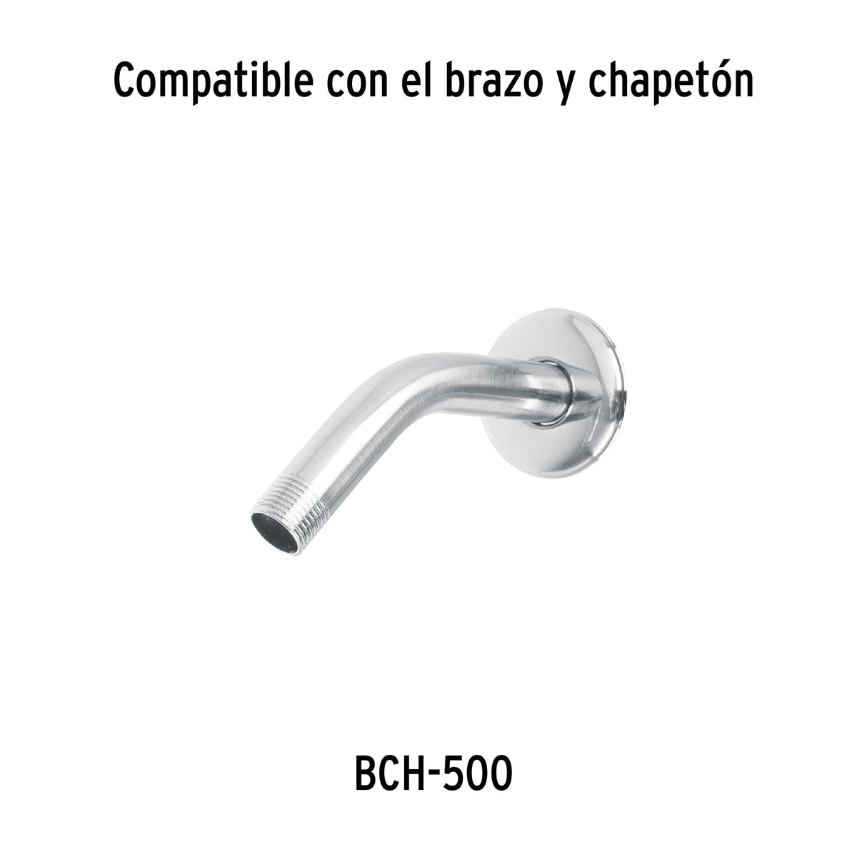Regadera Cuadrada de ABS 3-3/4' sin Brazo, Foset Basic