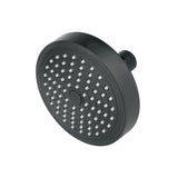 Regadera Redonda de ABS 4-1/4' sin Brazo, Negro, Basic