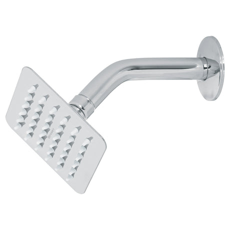 Regadera cuadrada 4', acero inox, con brazo, cromo, TÚBIG