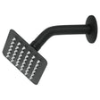 Regadera cuadrada 4', acero inox, con brazo, negro, TÚBIG
