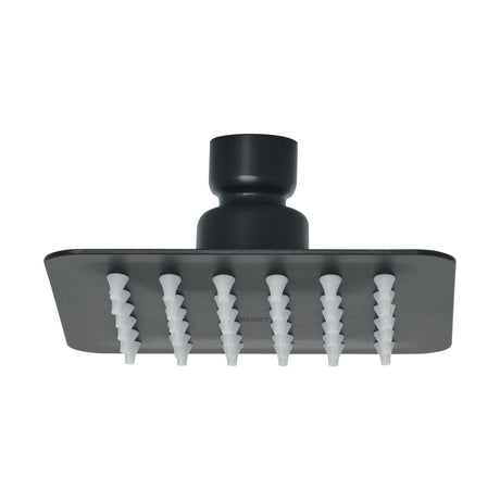 Regadera cuadrada 4', acero inox, sin brazo, negro, TÚBIG