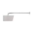 Regadera cuadrada 8', acero inox, con brazo, satín, TÚBIG
