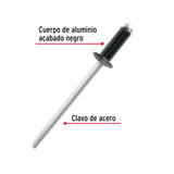 Bolsa C/50 Remaches 1/8'X1/4' Negros de Aluminio, Ala 1/4'
