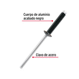 Bolsa C/50 Remaches 1/8'X1/2' Negros de Aluminio, Ala 1/4'